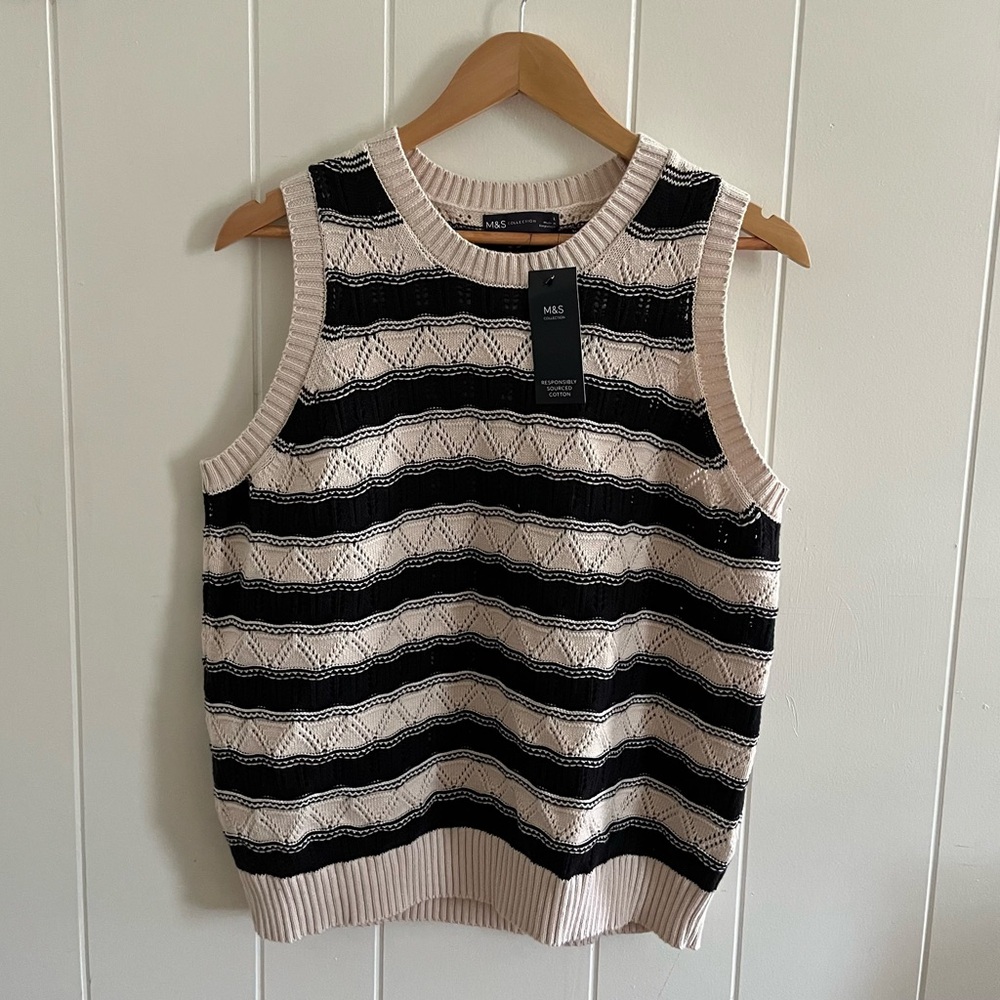 Brand New Striped Sweater Vest